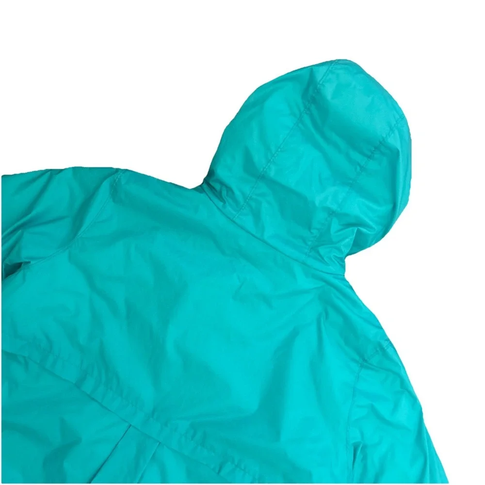 Columbia Girls Turquoise Hooded Jacket Fleece Lined‎ Waterproof Windbreaker XL